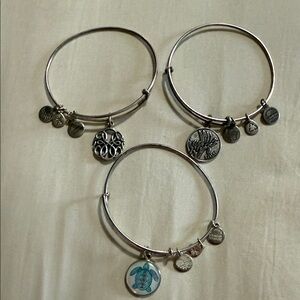 Alex and Ani silver bangle lot